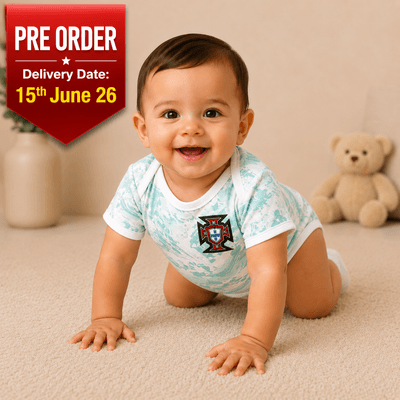 PRE-ORDER-Baby Portugal World Cup 2026 Away Jersey Romper Dress - Soft Cotton Football Jersey Bodysuit (0 to 12 months)_img_0