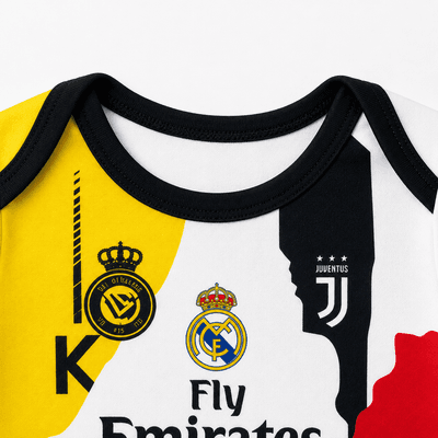 PRE-ORDER - Cristiano Ronaldo (CR7) Fusion Baby Football Jersey Romper - Soft Cotton Football Jersey Bodysuit (0 to 12 months)_img_5