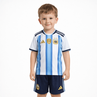 PRE-ORDER - Kids Boy Premium Argentina Football World Cup 2026 Jersey Set (1 to 6 years)_img_0