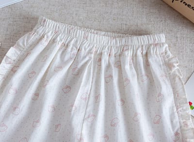 Kids Cute Pink Kitty Girls Summer Lounge Set – Sleeveless Ribbed Top & Ruffle Shorts Set ( 6 months to 6 years)_img_8