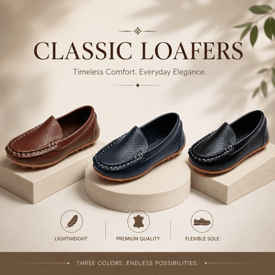 Kids Premium Classic Loafer Shoes – Soft Comfortable Slip-On Casual Shoes (1.5 to 3 years)_img_0