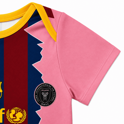 PRE-ORDER - Lionel Messi (LM10) Fusion Baby Football Jersey Romper - Soft Cotton Football Jersey Bodysuit (0 to 12 months)_img_6